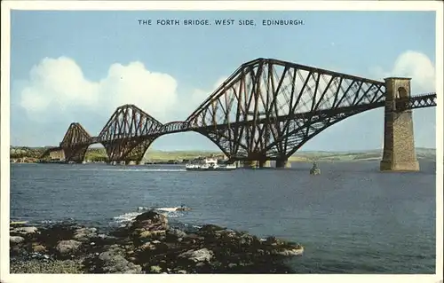 Bruecken Bauwerke The Forth Bridge West Side Edinburgh Kat. Bruecken