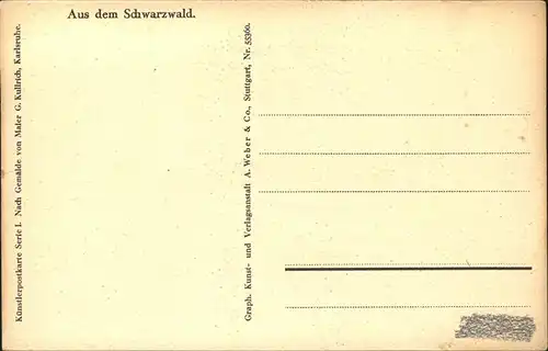 Kullrich G. Nr. 55360 Schwarzwald  Kat. Schwarzwaldkuenstler