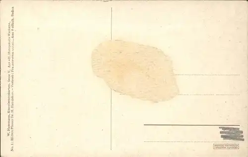 Hasemann W. Nr. 1 Pfare Dr. H. Hamsjakob  Kat. Schwarzwaldkuenstler