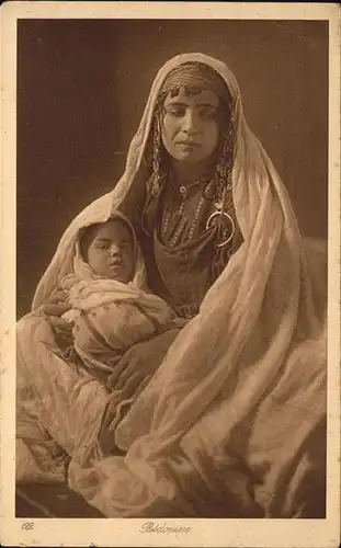 Beduinen Mutter und Kind  Kat. Typen