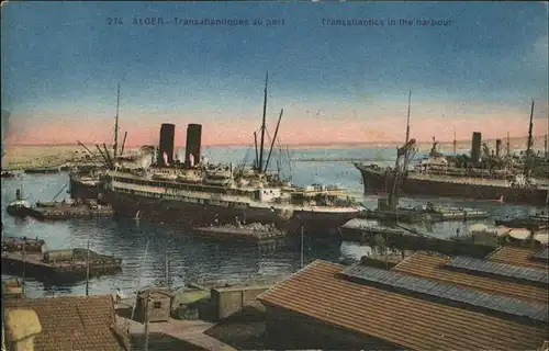 Dampfer Oceanliner Alger Hafen  Kat. Schiffe