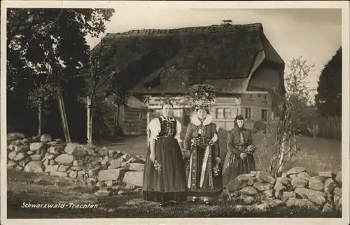 Trachten Schwarzwald Schwarzwaldhaus  Kat. Trachten