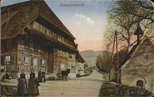 Schwarzwaldhaeuser Trachten Kat. Gebaeude und Architektur
