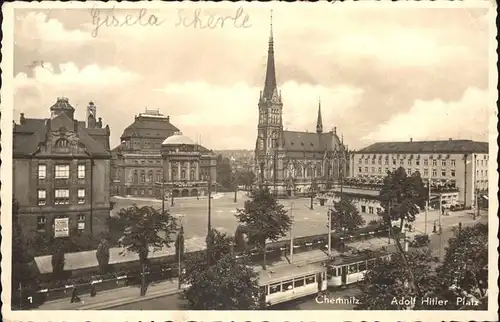 Strassenbahn Chemnitz A.H. Platz Kat. Strassenbahn