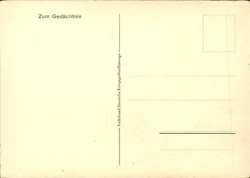 Kuenstlerkarte Zeichnung Zum Gedaechtnis Kat. Kuenstlerkarte