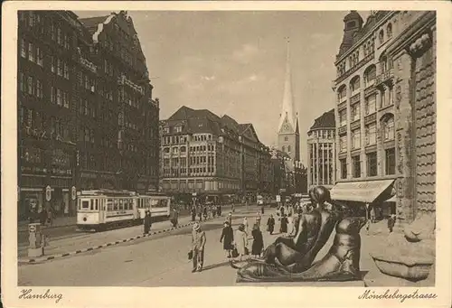 Strassenbahn Hamburg Moenckebergdtrasse  Kat. Strassenbahn