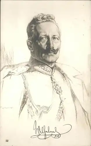 Wilhelm II K?nstlerkarte  Kat. Persoenlichkeiten