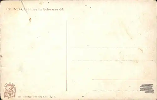 Reiss Fritz Nr. 2 Fruehling im Schwarzwald  Kat. Schwarzwaldkuenstler