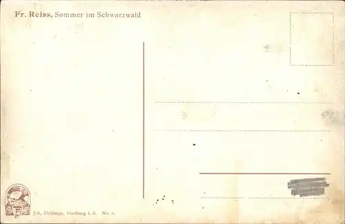 Reiss Fritz Nr. 9 Sommer im Schwarzwald Schwarzwaldhaus Kat. Schwarzwaldkuenstler