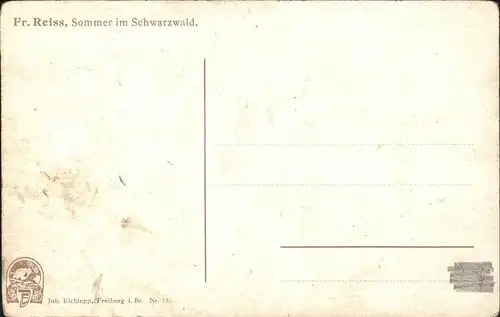 Reiss Fritz Nr. 11 Sommer im Schwarzwald Schwarzwaldhaus Kat. Schwarzwaldkuenstler