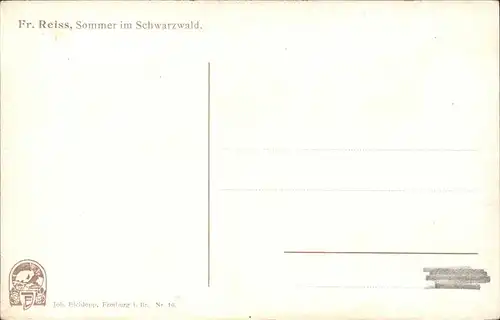 Reiss Fritz Nr. 16 Sommer im Schwarzwald  Kat. Schwarzwaldkuenstler