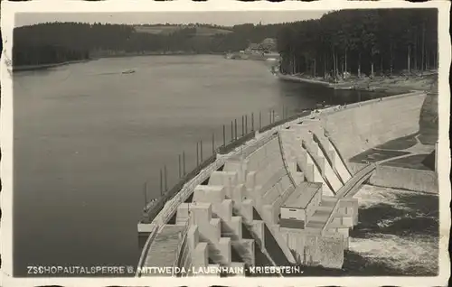 Staudamm Pumpspeicherkraftwerk Zschopautalsperre Mittweida Lauenhain Kriebstein Kat. Gebaeude