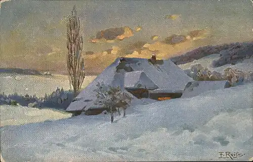 Reiss Fritz Nr. 8 Winter im Schwarzwald  Kat. Schwarzwaldkuenstler