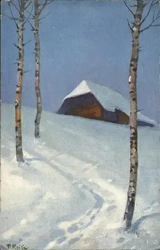 Reiss Fritz Nr. 5 Winter im Schwarzwald  Kat. Schwarzwaldkuenstler
