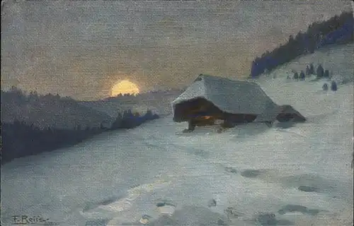 Reiss Fritz Nr. 3 Winter im Schwarzwald  Kat. Schwarzwaldkuenstler