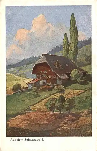 Reiss Fritz Nr. 1 Schwarzwaldhaus Kat. Schwarzwaldkuenstler