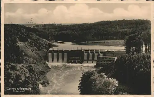 Staudamm Pumpspeicherkraftwerk Zschopau Talsperre Kriebstein  Kat. Gebaeude