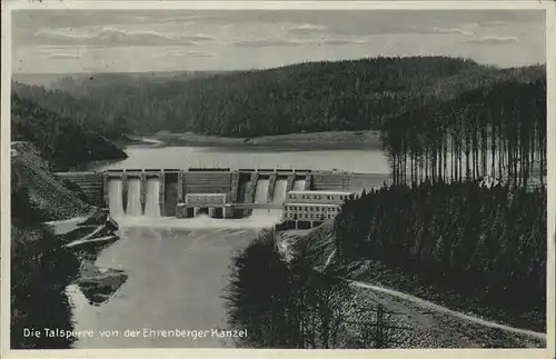 Staudamm Pumpspeicherkraftwerk Talsperre Kriebstein Waldheim  Kat. Gebaeude