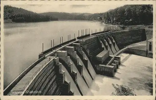 Staudamm Pumpspeicherkraftwerk Talsperre Kriebstein Kat. Gebaeude