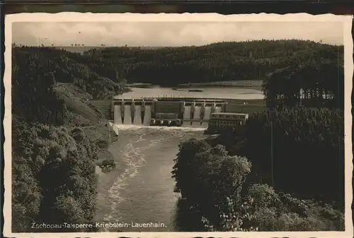 Staudamm Pumpspeicherkraftwerk Zschopau Talsperre Kriebstein Lauenhain Kat. Gebaeude