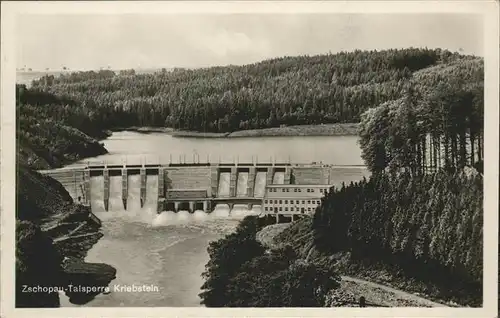 Staudamm Pumpspeicherkraftwerk Zschopau Talsperre Kriebstein Kat. Gebaeude