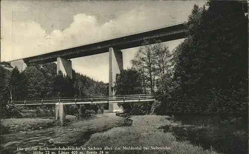 Bruecken Bauwerke Reichsautobahnbruecke Sachsen Muldental Siebenleben Kat. Bruecken