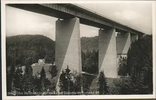 Bruecken Bauwerke Reichsautobahnbruecke Siebenlehn Nossen Muldental Kat. Bruecken