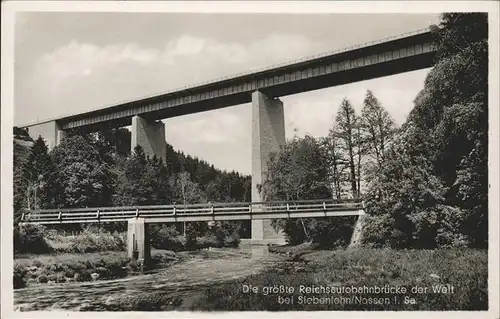 Bruecken Bauwerke Reichsautobahnbruecke Siebenlehn Nossen Muldental Kat. Bruecken
