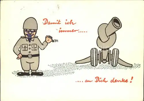 Humor Militaer Soldat Kanone / Militaria /