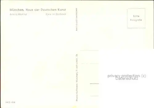 Kuenstlerkarte Arnold Moeller Haus der Deutschen Kuenste / Kuenstlerkarte /