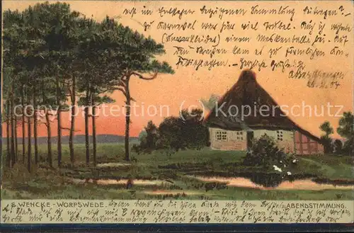 Kuenstlerkarte S. Wencke-Worpswede / Kuenstlerkarte /