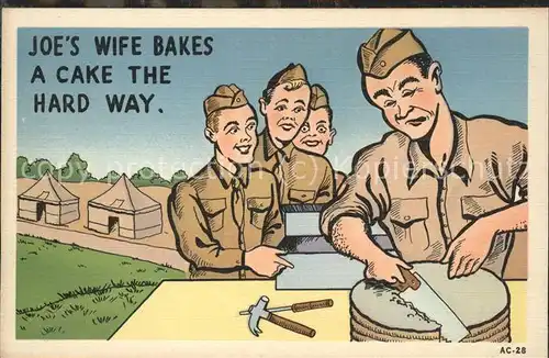 Humor Militaer Joes Wife Bakes a cake the Hard Way Zelte / Militaria /