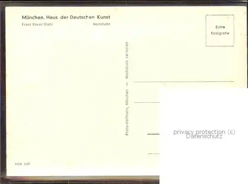 Kuenstlerkarte Franz Xaver Stahl Heimkehr / Kuenstlerkarte /