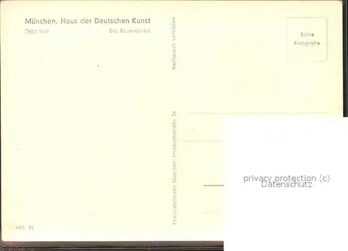 Kuenstlerkarte Sepp Hilz Die Bauernbraut / Kuenstlerkarte /