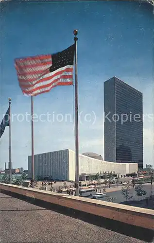 Fahnen Amerikanische Fahne United Nations Buildings American Flag / Heraldik /