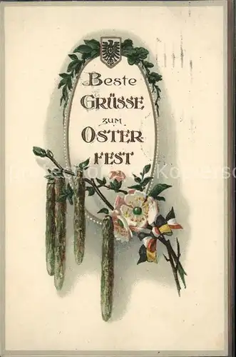 Ostern Easter Paques Wappen / Greetings /