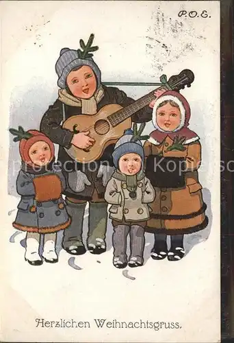 Gitarre Kinder Chor / Musik /