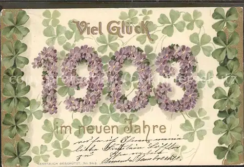 Neujahr 1903 Jahreszahl / Greetings /