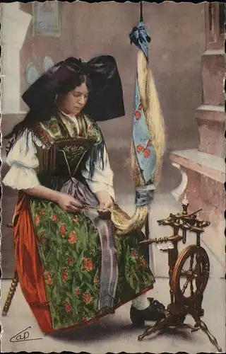 Spinnen Tracht Kat. Handwerk