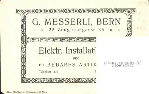 kk65067 Baby Nursery Bebe G. Messerli Elektro-Installateur Bern  Kategorie. Kinder Alte Ansichtskarten