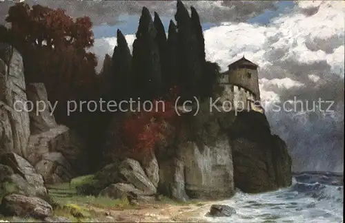Kuenstlerkarte Eduard Ruedisuehli Schloss am Meer Kat. Kuenstlerkarte