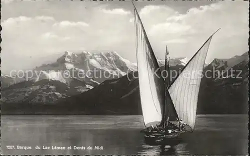 Segelboote Lac Leman Dents du Midi Kat. Schiffe