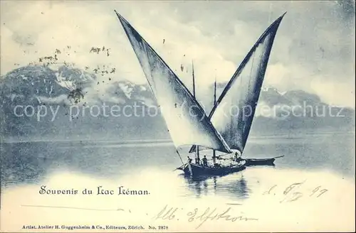 Segelboote Lac Leman  Kat. Schiffe