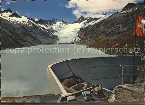 Staudamm Pumpspeicherkraftwerk Oberaar Stausee Gletscher Oberarrjoch Kat. Gebaeude