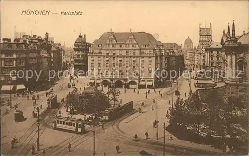 Strassenbahn Muenchen Karlsplatz  Kat. Strassenbahn