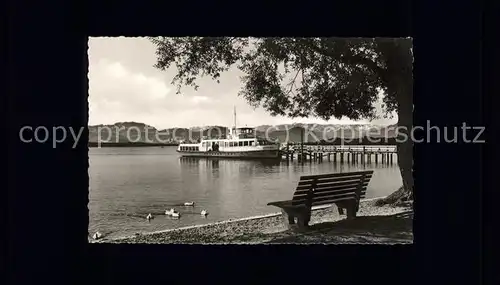 Motorboote Schiff Utting Ammersee Alpenkette Kat. Schiffe