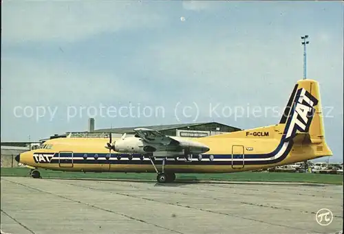 Flugzeuge Zivil T.A.T. Fokker F 27  Kat. Flug