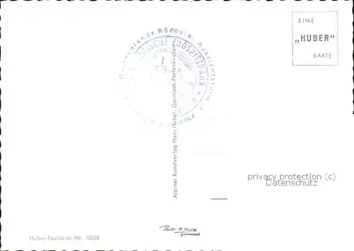 Seilbahn Zufspitzgipfel Muenchner Haus Huber-Karte Nr. 10368 / Bahnen /