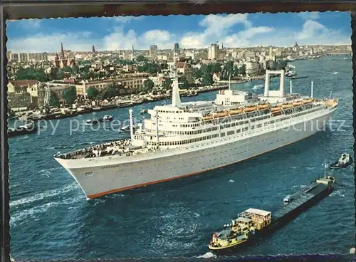 Dampfer Oceanliner D. Rotterdam Holland Amerika Linie Frachter Kat. Schiffe