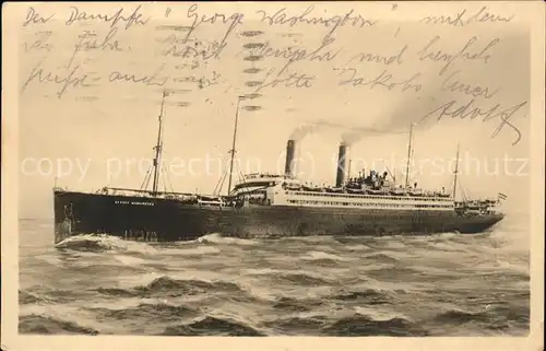 Dampfer Oceanliner Georg Washington  Kat. Schiffe